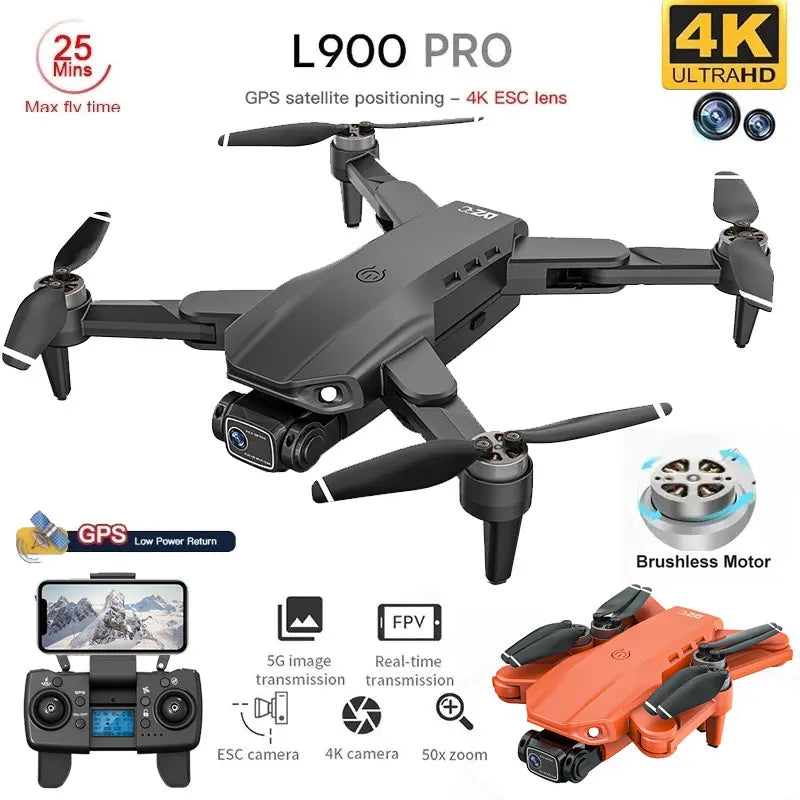 L900 Pro Drone Professionnel 4K 5G avec Double Caméra et Contrôle à Distance 1.2KM