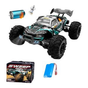 Voiture RC à dérive 1:16, 80 km/h, LED, 4WD, camion monstre télécommandé pour enfants et adultes