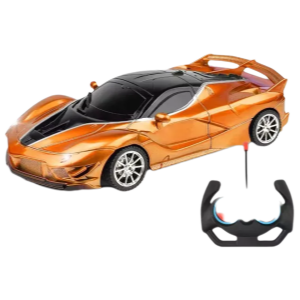 Voiture rc télécommandée avec design sportif et caractéristiques d'éclairage LED.