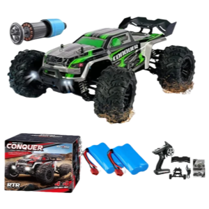 Voiture RC à dérive 1:16, 80 km/h, LED, 4WD, camion monstre télécommandé pour enfants et adultes