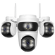 Caméra De Surveillance WiFi 15MP Avec Trois Écrans PTZ, Détection Humaine Et Vision Nocturne