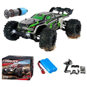 Voiture RC à dérive 1:16, 80 km/h, LED, 4WD, camion monstre télécommandé pour enfants et adultes