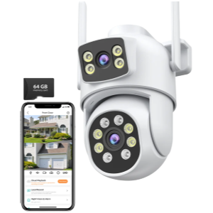 Caméra De Sécurité Extérieure 6K HD PTZ 12MP Avec Détection Humaine - Caméra IP WiFi