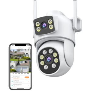 Caméra De Sécurité Extérieure 6K HD PTZ 12MP Avec Détection Humaine - Caméra IP WiFi