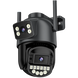 Caméra extérieure PTZ 10MP avec WIFI et double objectif 8MP