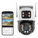 Caméra De Surveillance WiFi 15MP Avec Trois Écrans PTZ, Détection Humaine Et Vision Nocturne