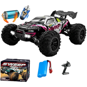 Voiture RC à dérive 1:16, 80 km/h, LED, 4WD, camion monstre télécommandé pour enfants et adultes