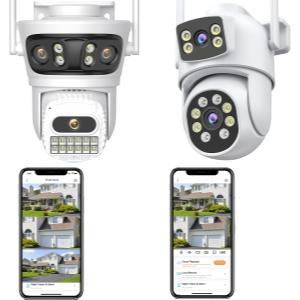 Caméra De Sécurité Extérieure 6K HD PTZ 12MP Avec Détection Humaine - Caméra IP WiFi