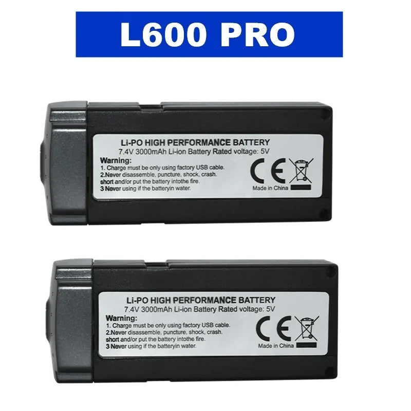 Batterie Lipo pour Drone L600 PRO 1 MAX 7.4V 3000 ou 4500mAh