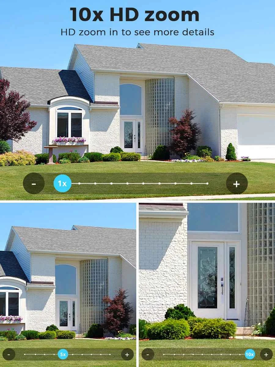 Caméra De Sécurité Extérieure 6K HD PTZ 12MP Avec Détection Humaine - Caméra IP WiFi