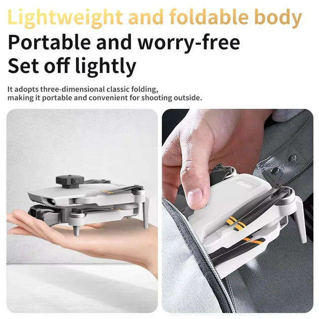 Détails de la caméra HD 4K intégrée du drone professionnel GPS L106-1, offrant des vidéos de haute qualité.