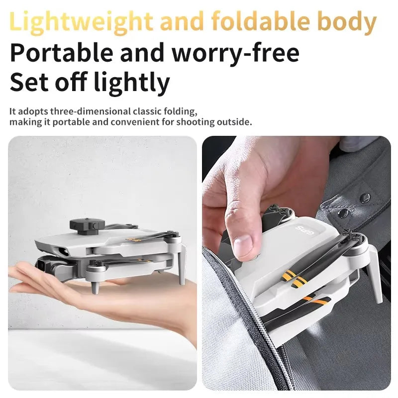 Détails de la caméra HD 4K intégrée du drone professionnel GPS L106-1, offrant des vidéos de haute qualité.