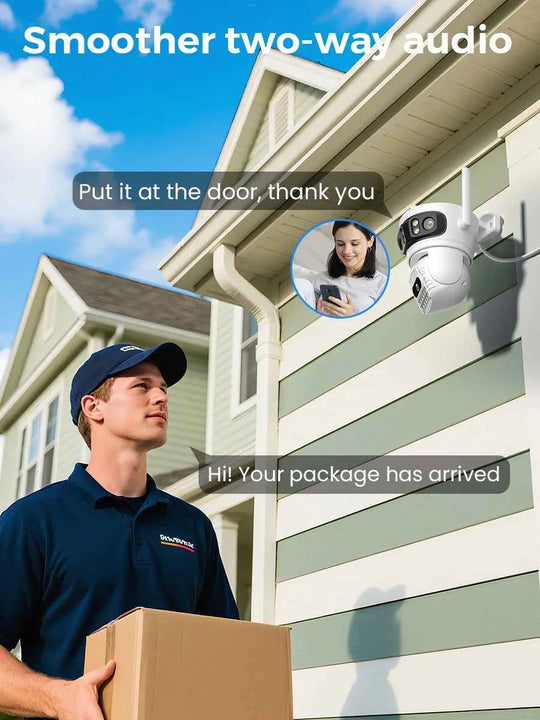 Caméra IP Extérieure Wifi 12MP PTZ avec Suivi Automatique et Vision Nocturne Couleur 180°