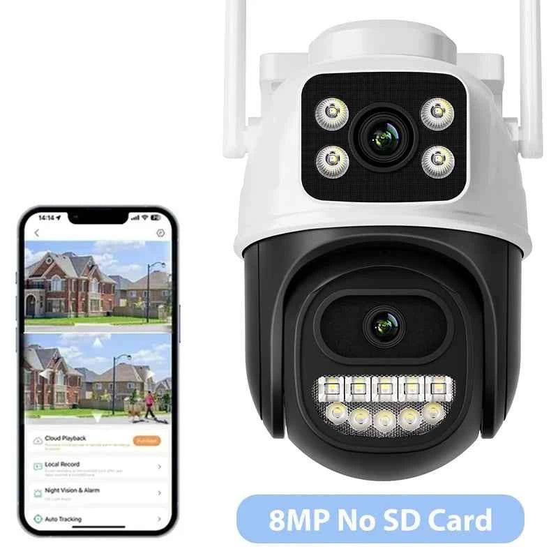 Caméra Extérieure WiFi 12MP 6K avec Zoom Numérique 8X et Détection Humaine AI