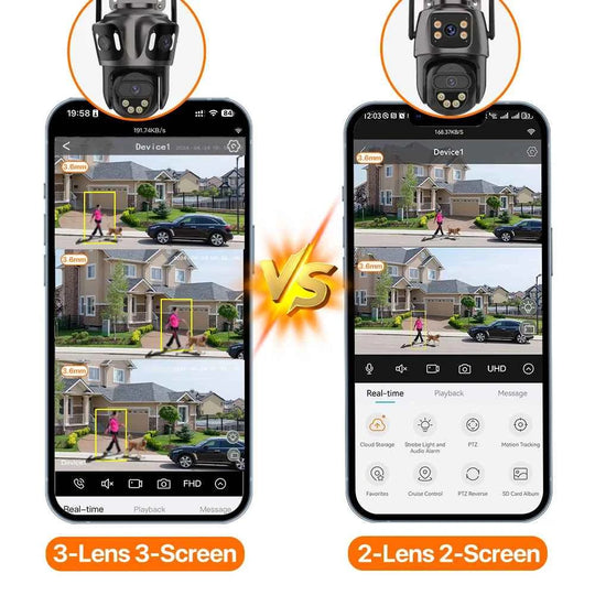 Caméra IP Extérieur 4K PTZ avec Détection Humaine AI et Imperméabilité IP66