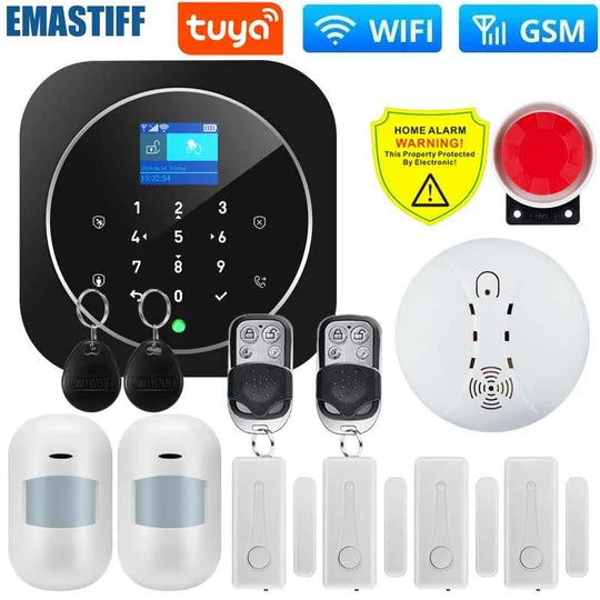 Système de Sécurité Sans Fil Tuya WIFI W9B avec Alarme Anti-Cambriolage et Application de Contrôle
