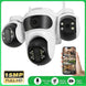Caméra de surveillance WiFi IP66, 3 Écrans, Vision Nocturne Couleur, 12MP, Imperméable