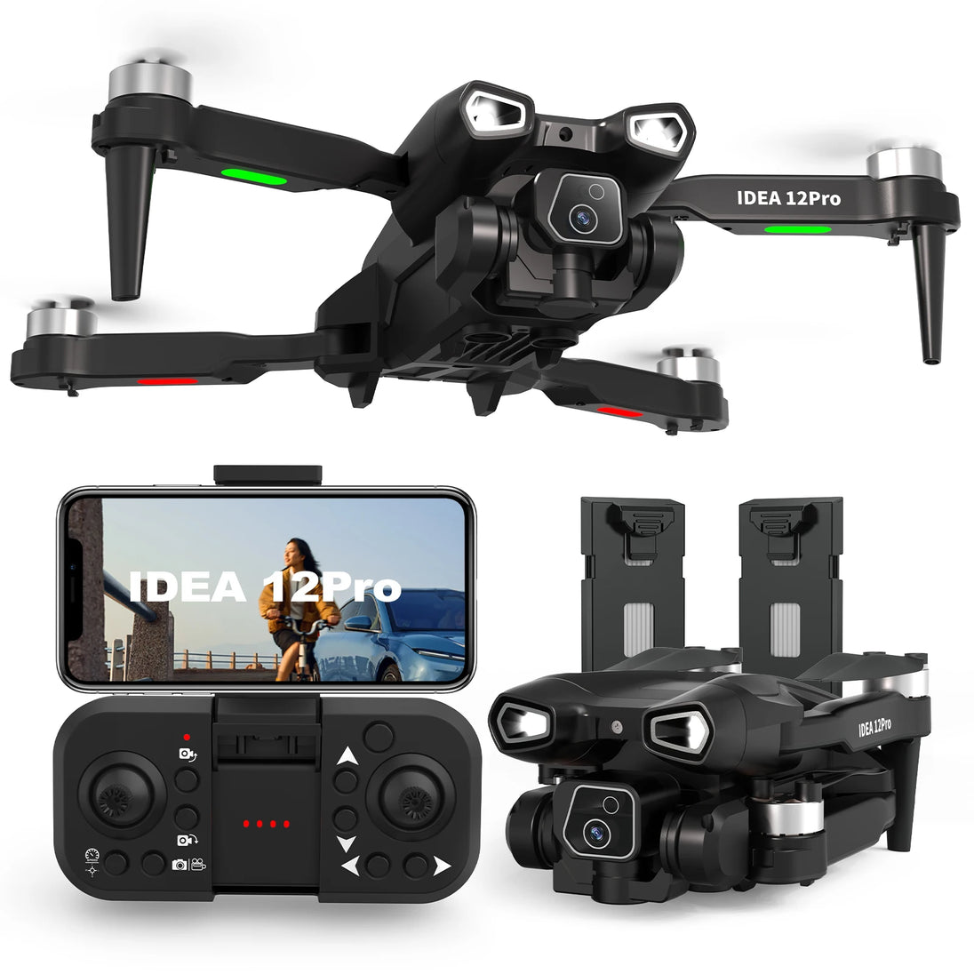 Télécommande du drone IDEA12Pro, conçue pour une expérience utilisateur facile tout en utilisant un drone caméra 4K.