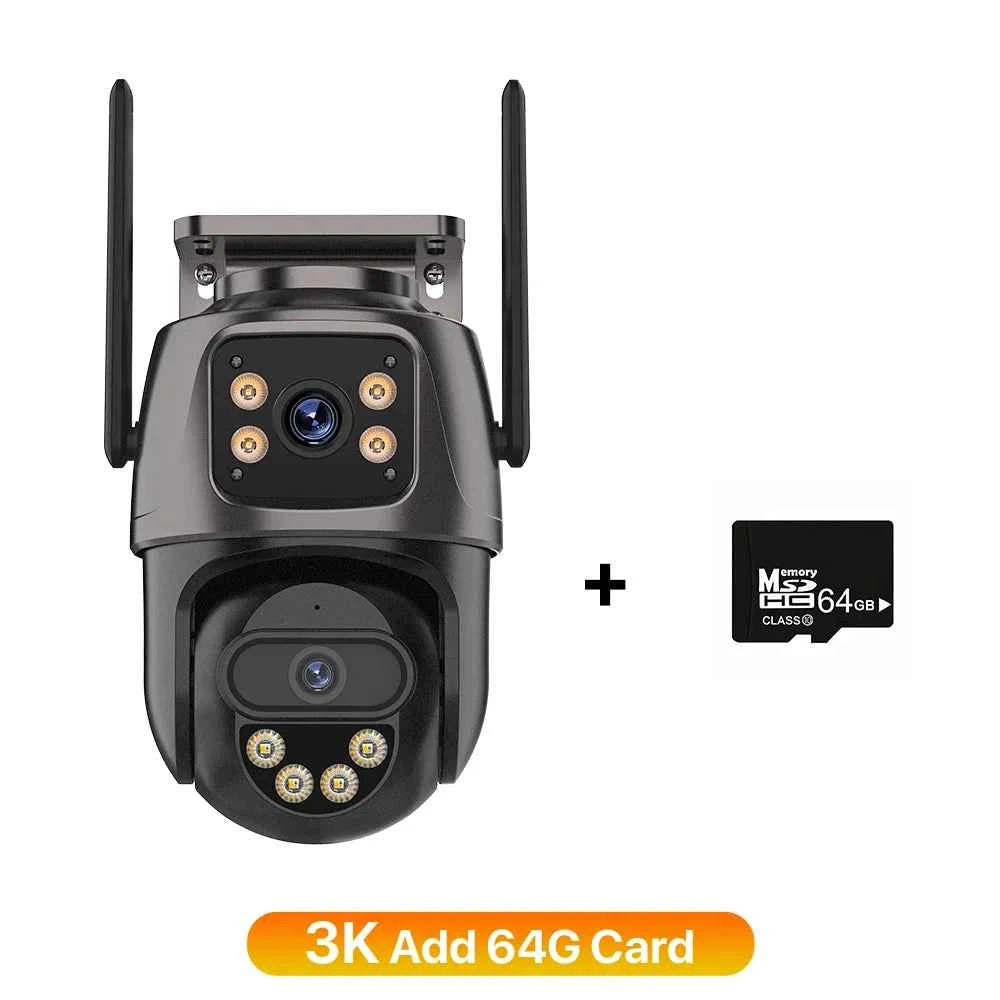 Caméra de Sécurité IP 6K Extérieure 9MP HD avec Zoom 8x, PTZ & Détection AI