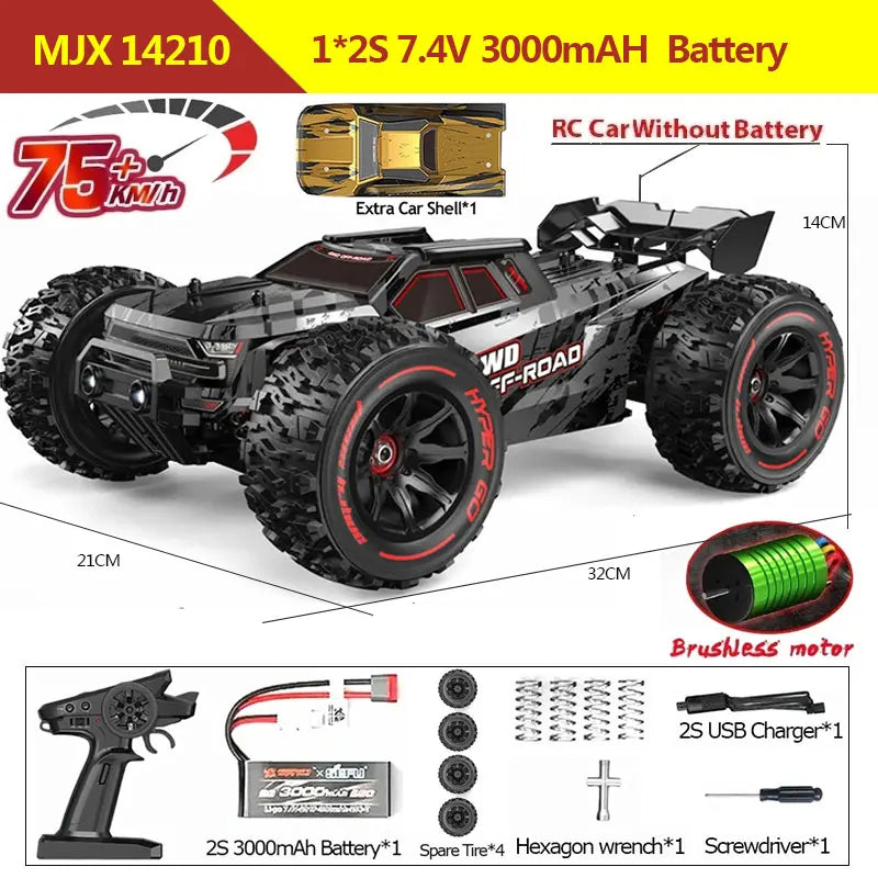 Batterie lithium de la Hyper Go 14207 14208 14209, une voiture rc tout terrain pour des sessions de jeu prolongées.
