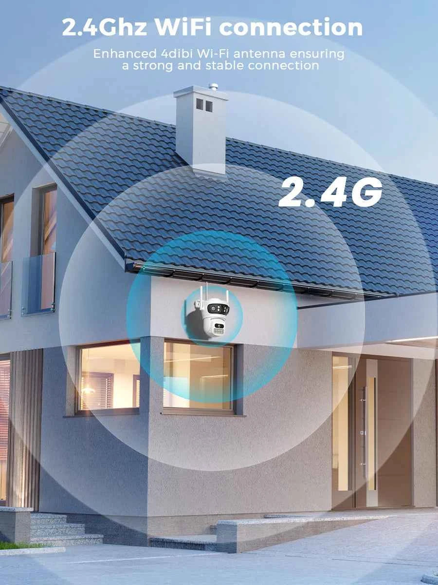 Caméra IP Extérieure Wifi 12MP PTZ avec Suivi Automatique et Vision Nocturne Couleur 180°