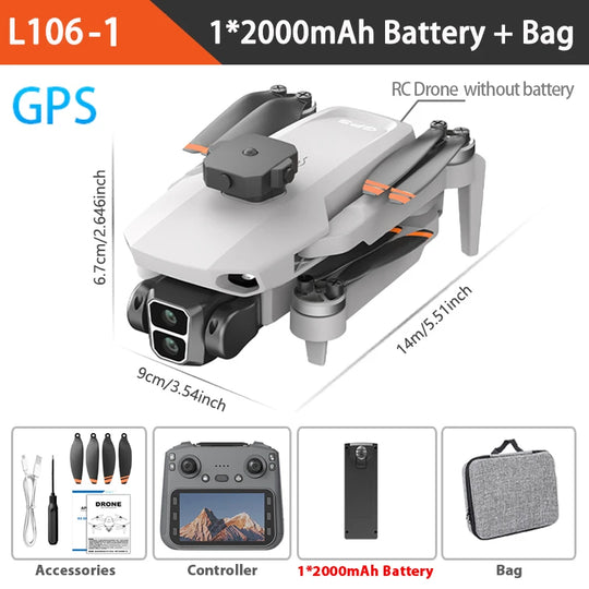 Démonstration d'un vol intérieur et extérieur du LYZRC L106-1 GPS Drone avec caméra 4K, mettant en avant sa polyvalence.