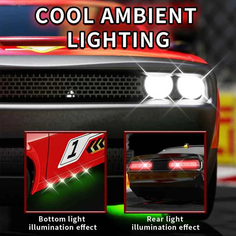 KF27 1:20 Jouet Voiture Enfants RC 4WD Avec Lumière LED, Course Haute Vitesse, 4x4 Professionnel