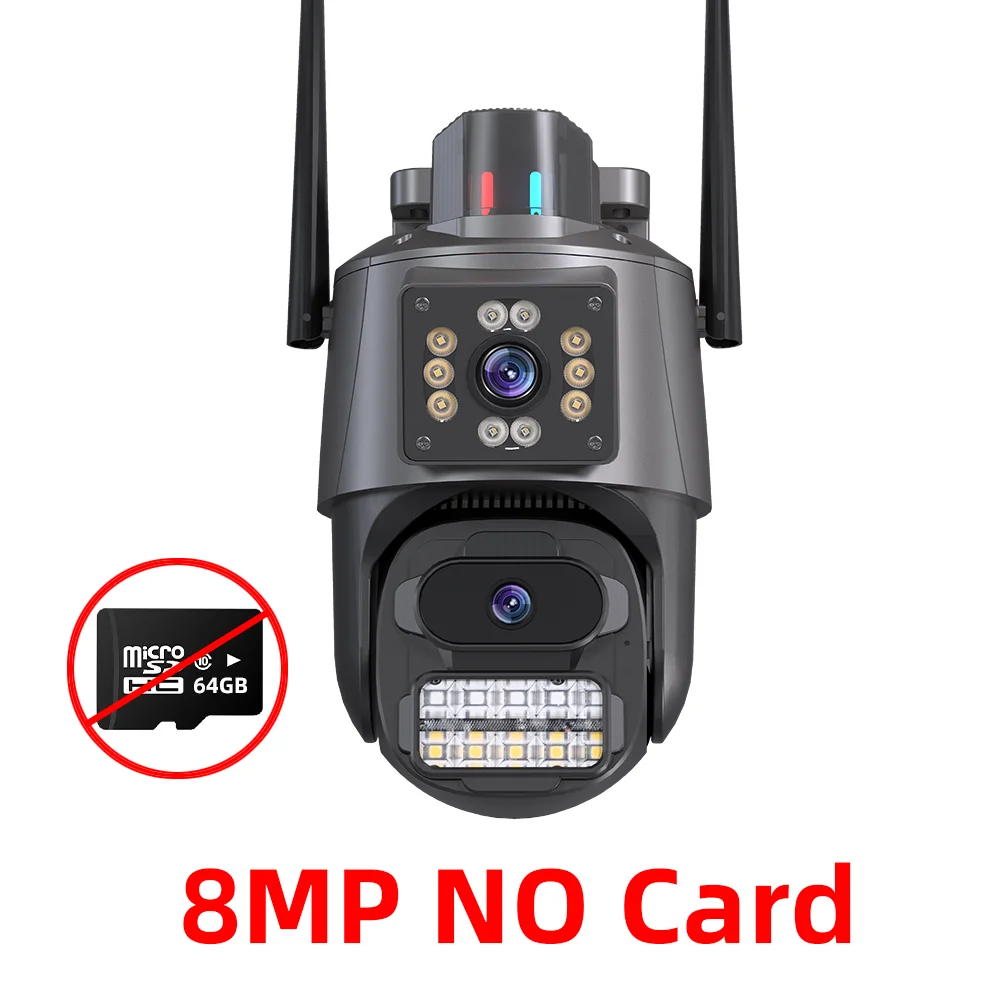 Zoom avant de la caméra de sécurité extérieure, montrant son design élégant et fonctionnel.