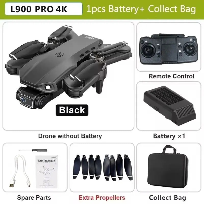 L900 Pro Drone Professionnel 4K 5G avec Double Caméra et Contrôle à Distance 1.2KM - Https://jimmyscholtus.com