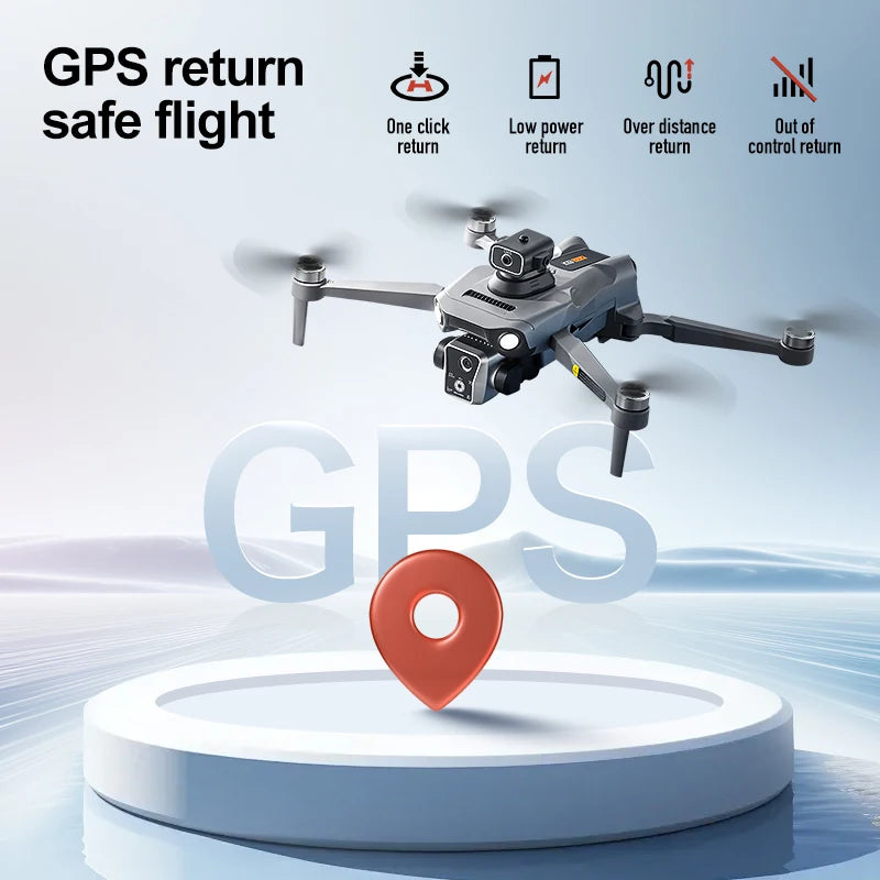 Présentation du Nouveau K19 MAX GPS Drone professionnel 8K avec caméra intégrée et système d'évitement d'obstacles.