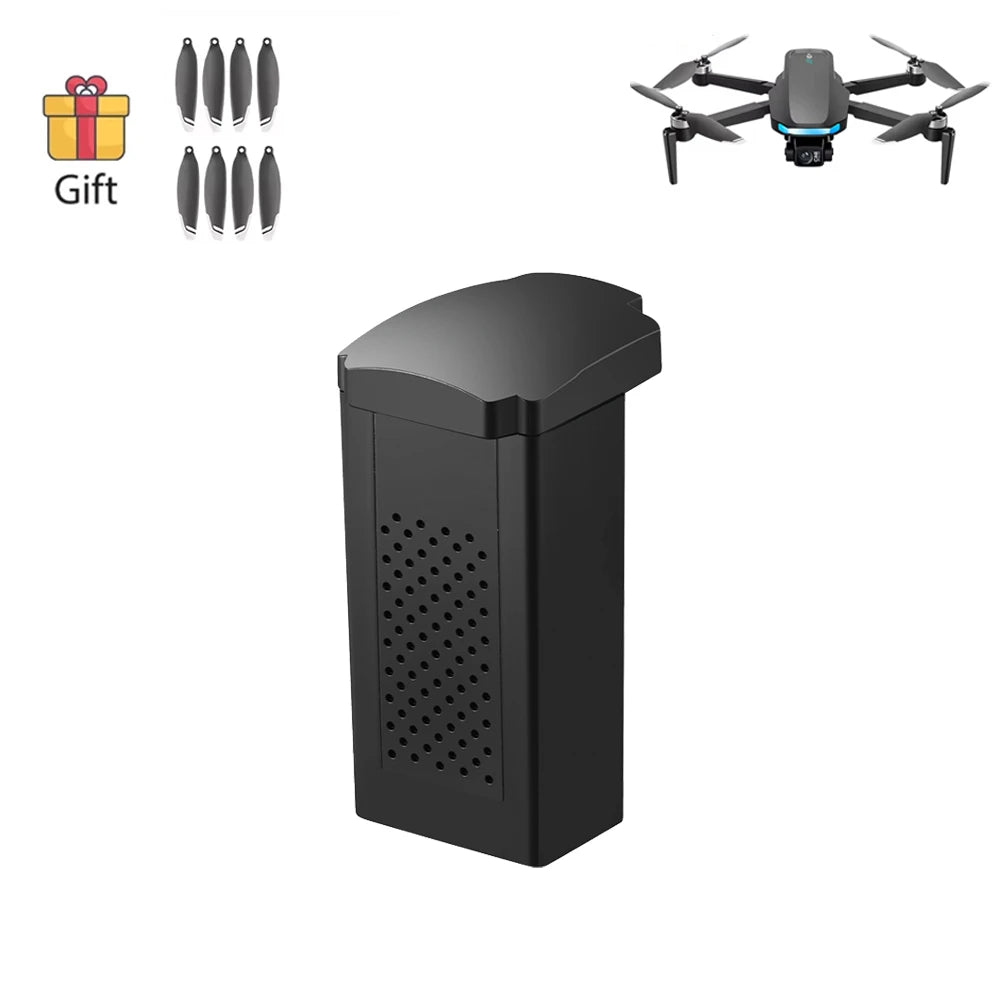 Batterie Lipo 7.4V 1600mAh et hélices pour drone S-X1 MAX 4K