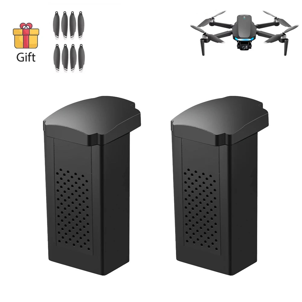 Batterie Lipo 7.4V 1600mAh et hélices pour drone S-X1 MAX 4K