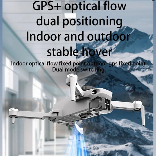 Vue du LYZRC L106 MAX GPS Drone en plein vol, un drone gps pliable idéal pour les amateurs de photographie.