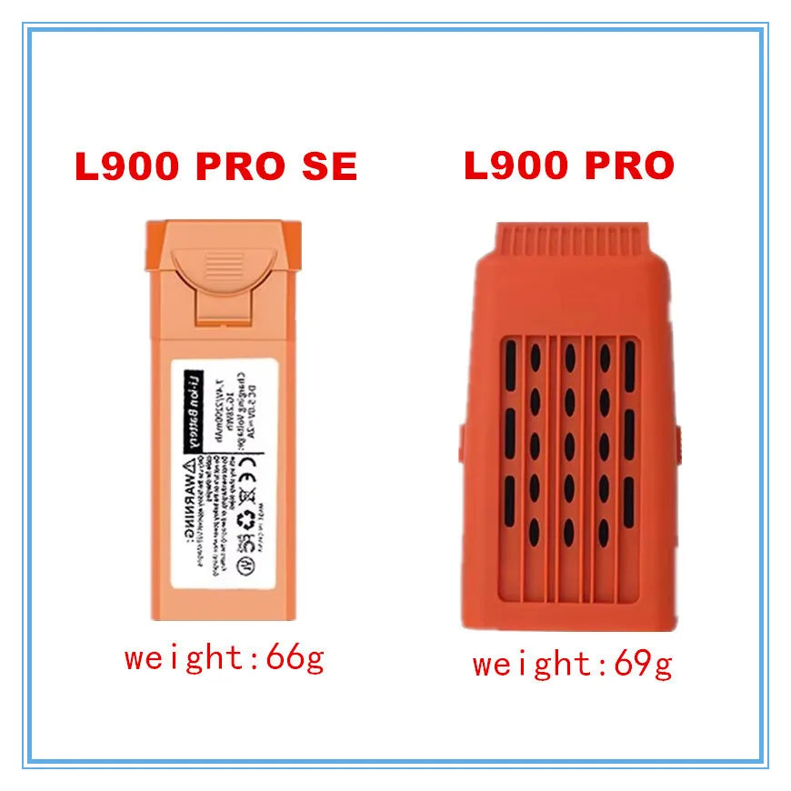 Batterie 7.4V 2200mAh pour drone L900 Pro et SE lot de 3 pièces