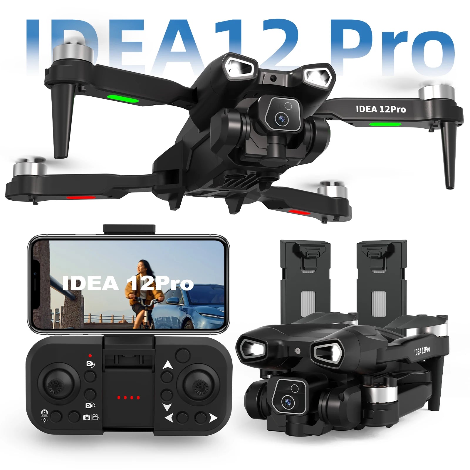 Drone IDEA12Pro avec caméra 4K pour adultes, idéal pour capturer des photos aériennes, photographie en haute définition avec un drone caméra 4K.