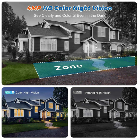 Caméra extérieure PTZ 10MP avec WIFI et double objectif 8MP