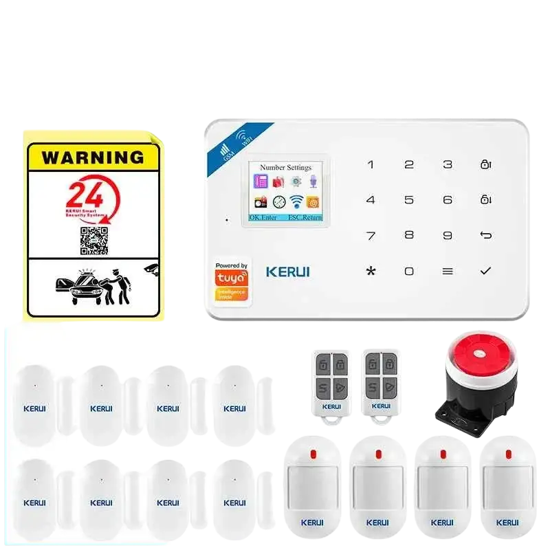Alarme de sécurité WiFi KERUI W181 avec Détecteur de Mouvement Caméra IP et Commande par App - Système d’alarme KIT 4