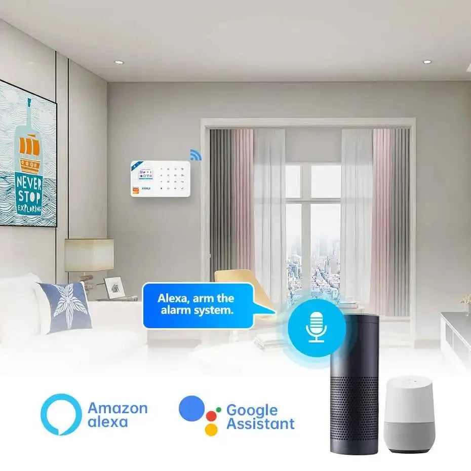 Alarme de sécurité WiFi KERUI W181 avec Détecteur de Mouvement Caméra IP et Commande par App - Alarme de sécurité