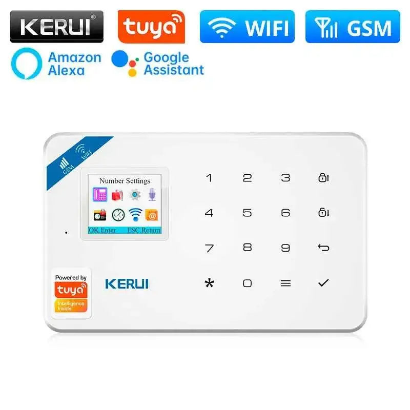 Alarme de sécurité WiFi KERUI W181 avec Détecteur de Mouvement Caméra IP et Commande par App - Panneau d’alarme