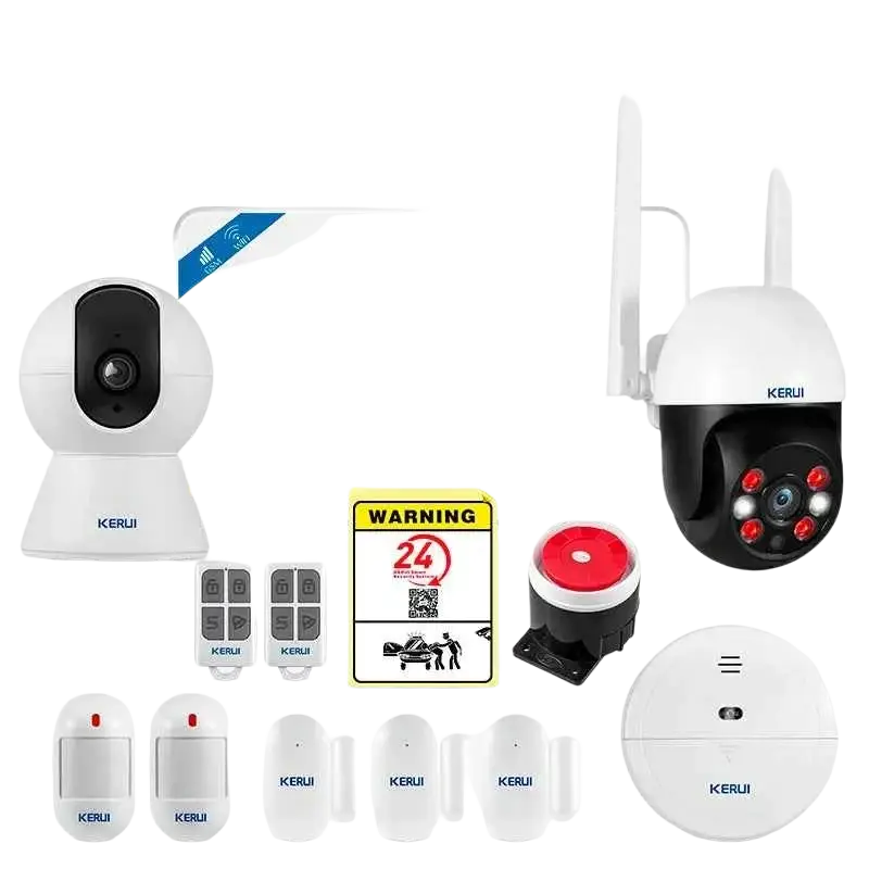 Alarme de sécurité WiFi KERUI W181 avec Détecteur de Mouvement Caméra IP et Commande par App - Alarme de sécurité