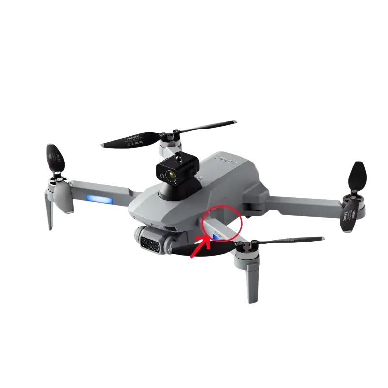 Batterie 7.4V 3000mAh et pièces détachées pour drone RC F8 MAX - Bras avant gauche - Batterie
