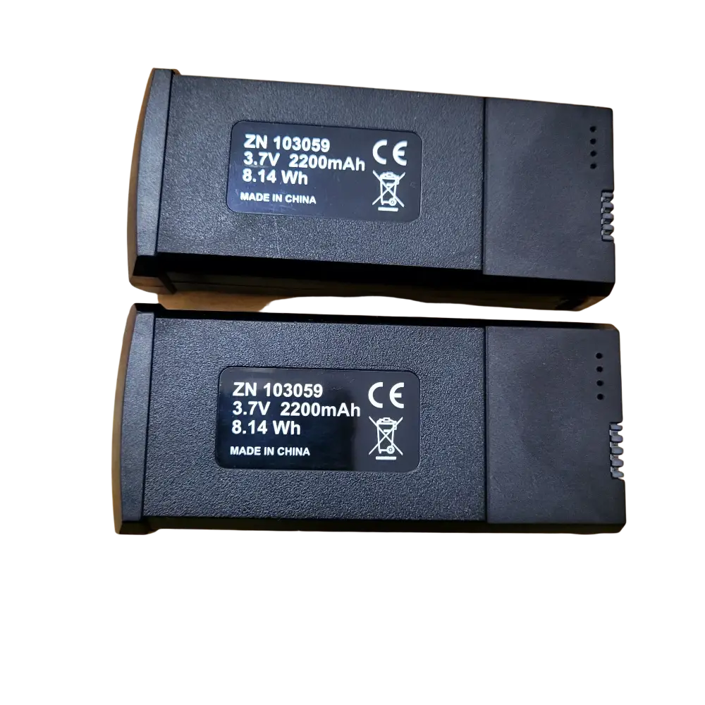 Batterie Lipo d’origine 3.7V 2200mAh pour drone K19 MAX avec port USB C - 2 Pièces - Batterie