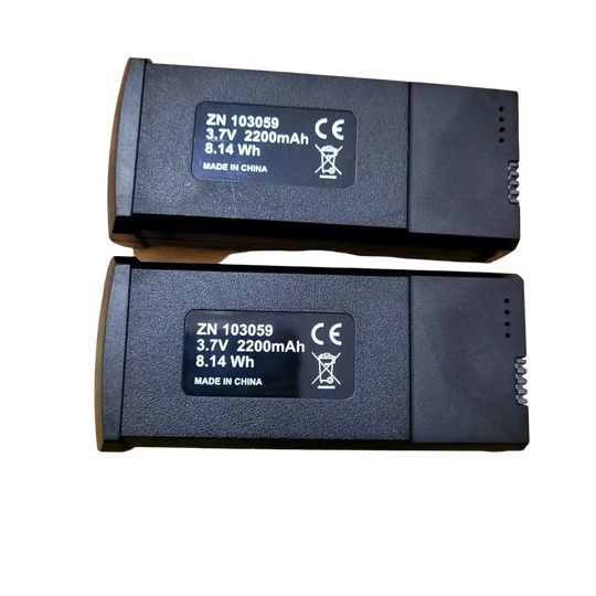 Batterie Lipo d’origine 3.7V 2200mAh pour drone K19 MAX avec port USB C - 2 Pièces - Batterie