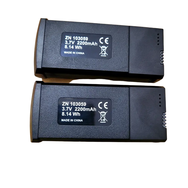 Batterie Lipo d’origine 3.7V 2200mAh pour drone K19 MAX avec port USB C - 2 Pièces - Batterie