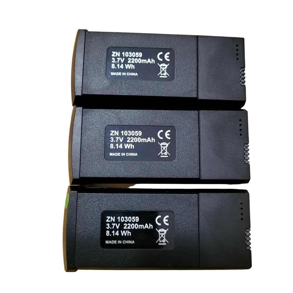 Batterie Lipo d’origine 3.7V 2200mAh pour drone K19 MAX avec port USB C - 3 Pièces - Batterie