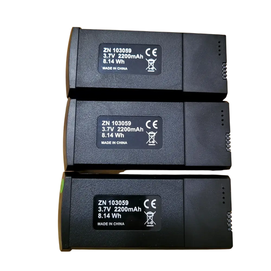 Batterie Lipo d’origine 3.7V 2200mAh pour drone K19 MAX avec port USB C - 3 Pièces - Batterie
