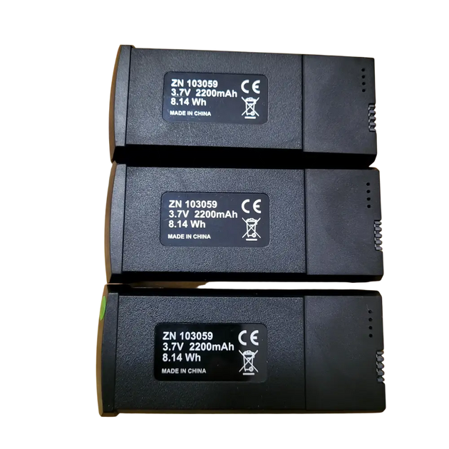 Batterie Lipo d’origine 3.7V 2200mAh pour drone K19 MAX avec port USB C - 3 Pièces - Batterie