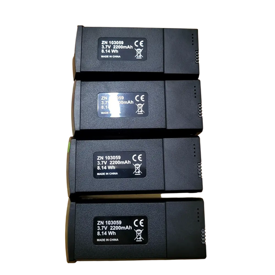 Batterie Lipo d’origine 3.7V 2200mAh pour drone K19 MAX avec port USB C - 4 Pièces - Batterie