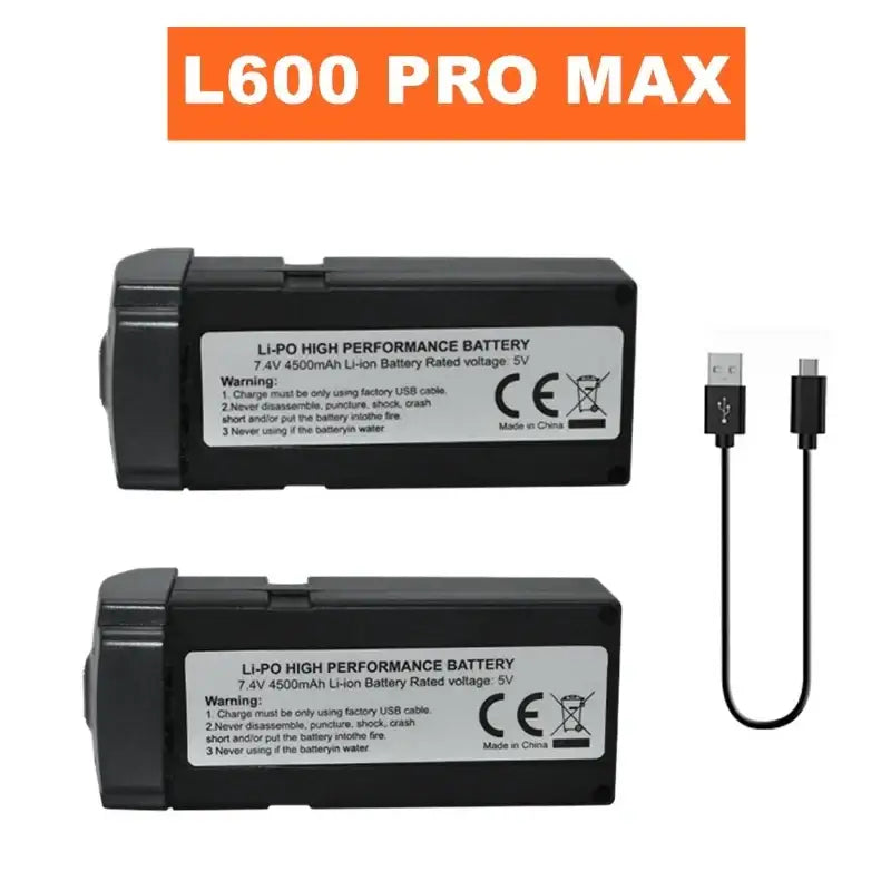 Batterie Lipo pour Drone L600 PRO 1 MAX 7.4V 3000 ou 4500mAh - 2B L600 PRO MAX-C - Batterie
