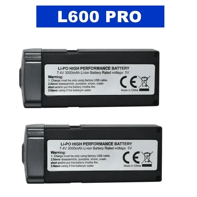 Batterie Lipo pour Drone L600 PRO 1 MAX 7.4V 3000 ou 4500mAh - 2B L600 PRO - Batterie